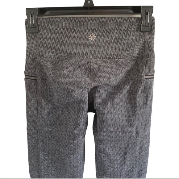 Athleta Sly Drifter Gray Herringbone Leggings S - Picture 2 of 8